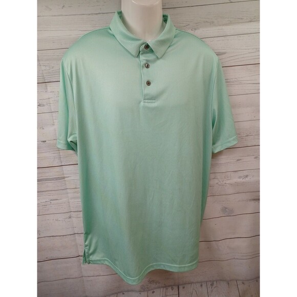 Hogan Other - Ben Hogan Performance Polo Shirt Green Men's XL Golf Casual Plaid Athletic wear